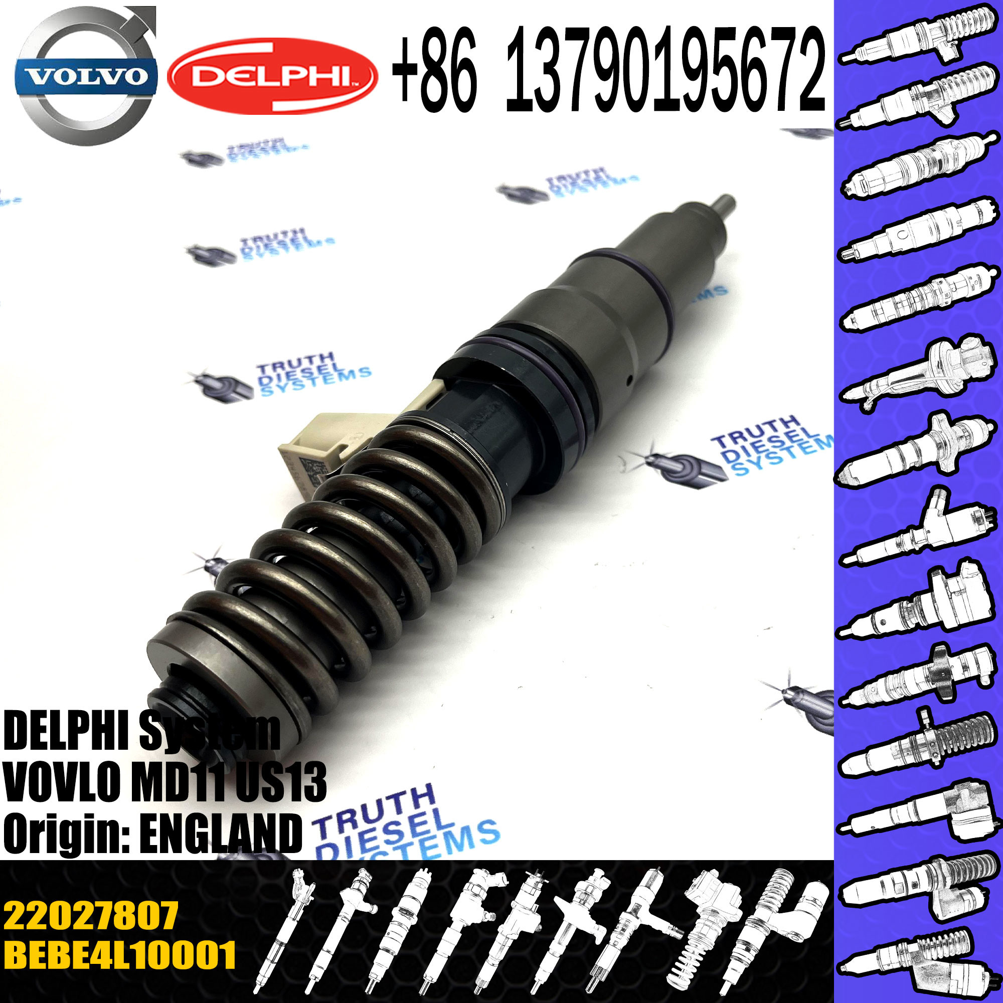 New Diesel Fuel Injector 3587147 3587147 BEBE4C06001 3840043 22027807 for BEBE4C06001 3803655 VOL