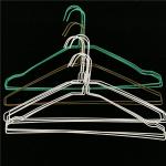 Notched Painting Wire Coat Hangers , Dry Cleaner Cloth Hanger Stainless Steel