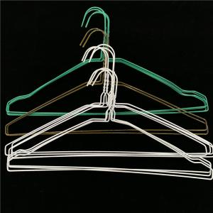 Wholesale Notched Painting Wire Coat Hangers , Dry Cleaner Cloth Hanger Stainless Steel from china suppliers