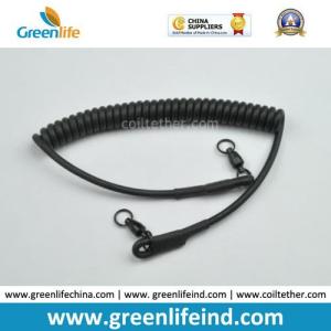 Wholesale Heavy Duty Rubber Covered Wire Coiled Lanyard for Protecting Pistol from china suppliers