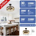 1stshine Ceiling Fan with Light Cooling Air Light and Southeast Asian Style Hand
