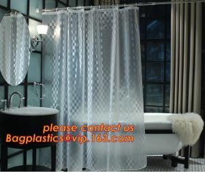 Wholesale Stripe Hotel White Polyester Jacquard Shower Curtain,180x180cm maple leaf PEVA theme bathroom accessories shower curtain from china suppliers