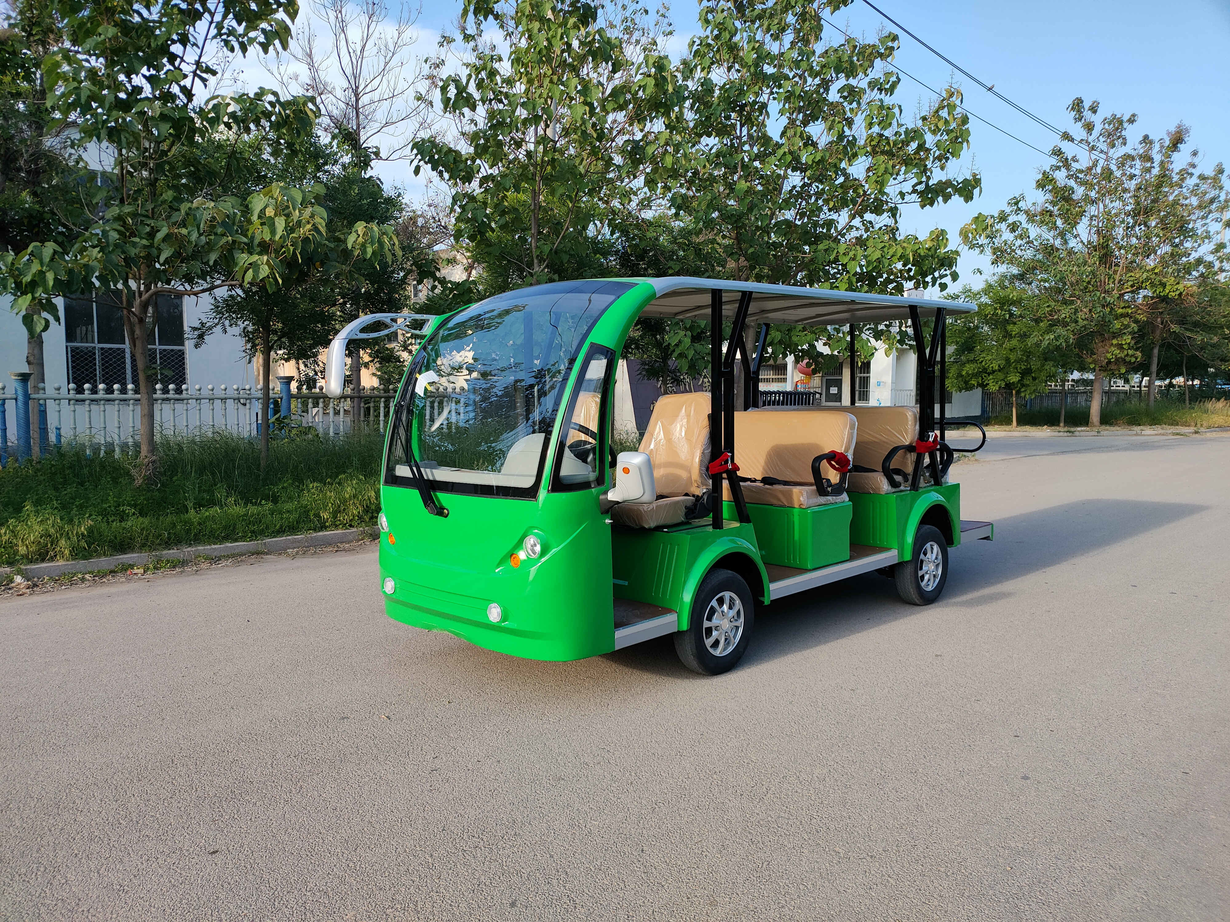 Used Transit Bus 6-16 Seats Electric Sightseeing Bus Lead-Acid Maintenance-Free Battery 80-100 Km Distance