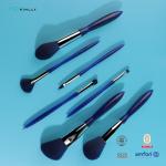 7pcs Luxury Plastic Handle Makeup Brushes Customized Logo Cosmetic Brushes