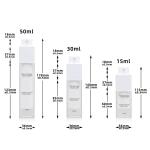 Liquid Foundation Dispenser PET Plastic Bottle Transparent Double Wall 15ml 30ml