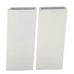 Slant Cuboid Opening 30*40cm Stainless Steel Planter 2pcs Per Set