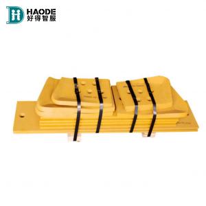 China HAODE Manufacture SD13/SD16/SD22/SD32/SD42 Double Bevel Flat Motor Grader Blade Cutting Edge in Yellow on sale