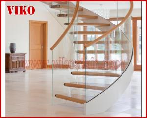 Wholesale Floating Staircase VK36S Floating Stair Tempered GlassLED Light strip, Stringer: 5mm+5mm(Thickness), Dia 6mm Steel Cable from china suppliers