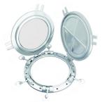 Fixed Hinges Storm Cover Marine Windows 450mm Bolted In Type