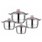 Kitchen Hot Fashion Silver Cooking Pots Sets Soup Pot Set Stainless Steel