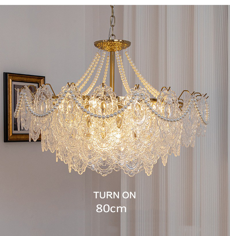 Luxury Villa Living Room Chandelier Glass Lampshade Fancy Chandelier(WH-CY-246)