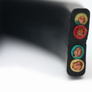 Wholesale Flat Flexible Traveling Cable for Crane or Conveyor 4Cx10sqmm Black Jacket from china suppliers