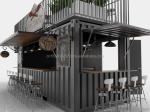 Modern Design Style Double-Storey Steel Sandwich Panel Outdoor Container Bar