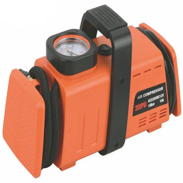 Plastic Car Tire Air Compressor 12v , Air Ride Handheld Tire Inflator For Car