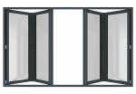 Durable Aluminum Bifold Windows Cutomized With Powder Coated Finish