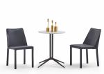 Coffee Shop PU Dining Chairs 80cm Metal Frame Upholstered