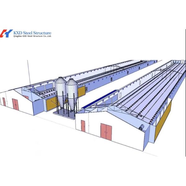 Hot-dip Galvanized Automatic Broiler Chicken Cage System with Adjustable Vents and Corrosion Resistant Design