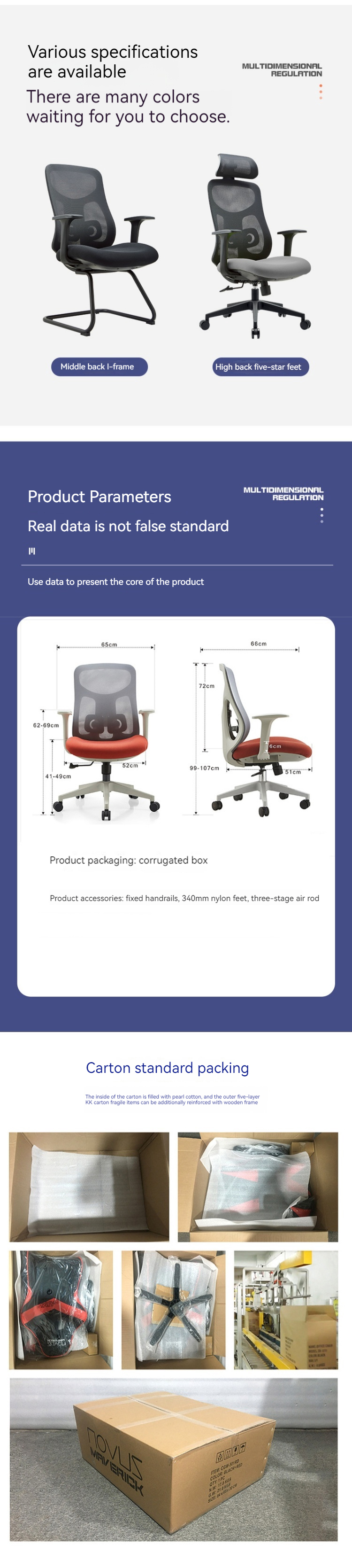 Adjustable Bow Mesh Ergonomic Chair Office Furniture for Comfortable Seating Options