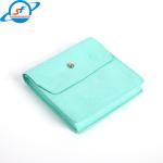 Custom Logo Jewelry Necklace Gift Bags Snap Button Microfiber Jewelry Pouch