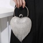 Daily Life Tassel Diamond Lady Shoulder Bag Crystal Evening Bag For Wedding