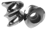 OD 62.4mm Covey Screw Element Segment , Wear Resistant Extruder Screw Pvc Pipe Sheet Extruder Machine