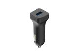 Black Single USB In Car Charger 5V 2.4A 12W High Speed 2400ma