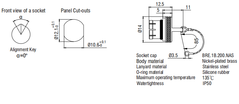 OEM Fixed 5 Pin Socket Connector IP50 SRD.ZEG 1B Low Voltage Waterproof Connectors