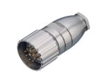 PA66 M23 Connector Male Straight Plug IP67 20A Waterproof Connector