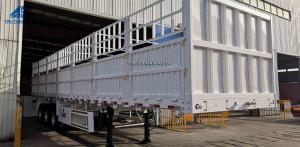 Wholesale Q345 3 Axle 60 Ton Fence Semi Trailer For Cropper Transport from china suppliers