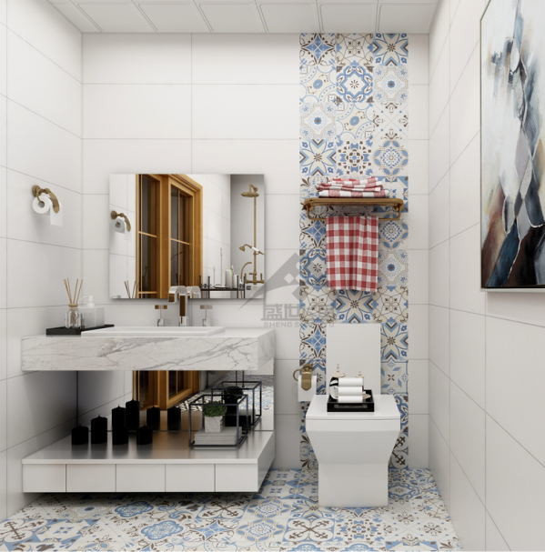 Patterned Matte Finished 8mm 8'X8' Bathroom Ceramic Tile