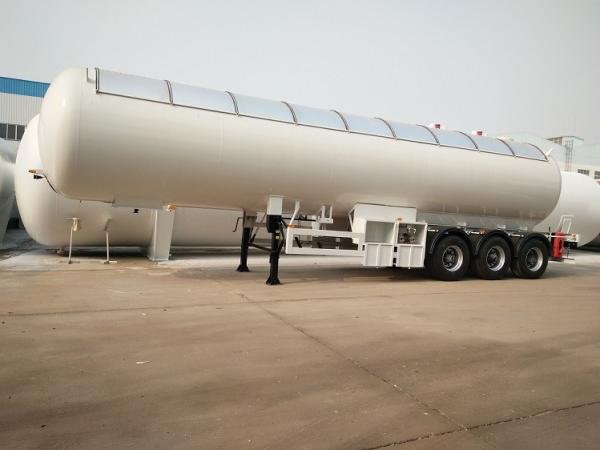 LPG Tanker Tri Axle Semi Trailer 49.6CBM 20MT For Liquid Petroleum Gas