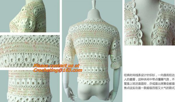 Quality New Sweet Thin, Sweater Tops, Girls Bat short Sleeve, Crochet Cardigans Fall Plain Pattern for sale