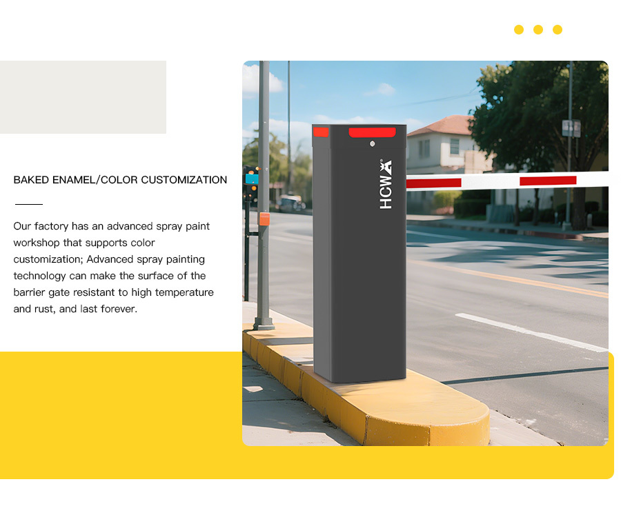 HCW Boom Gate System High Speed Boom Barrier OEM/ODM Folding Arm Security For Parking Lots