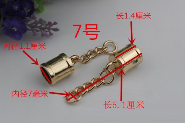 2018 Fashion light gold metal bead rope end cap metal caps for tassel bag
