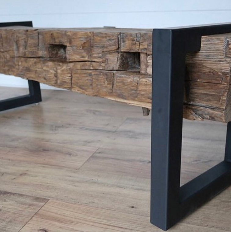 DIY Square Tube Furniture Legs for Coffee Computer Deck Heavy Duty Rustic Bench 290g