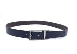 Mens Genuine Leather Reversible Belt Double Side Adjustable Nickel Brush Buckle