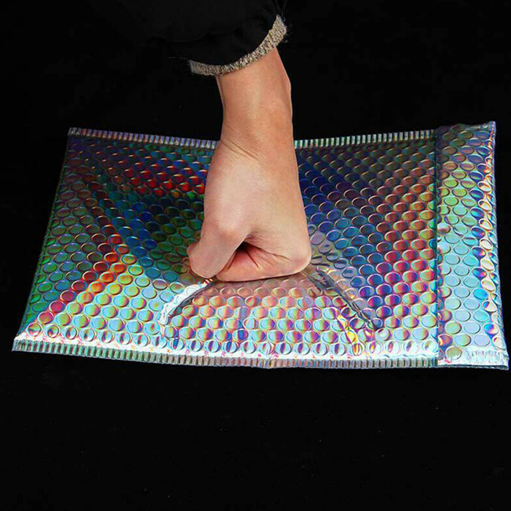 Laser Holographic Mini Compostable Bubble Mailers