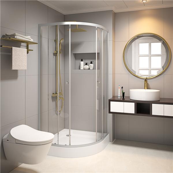 5mm tempered glass 900x900x2000mm Bathroom Curved Corner Shower Enclosure ,