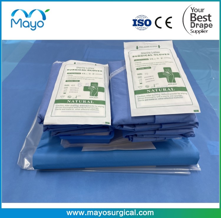 Nownoven Angiography Drape With Femoral And Radial Oval Apertures Side Clear PE Panel