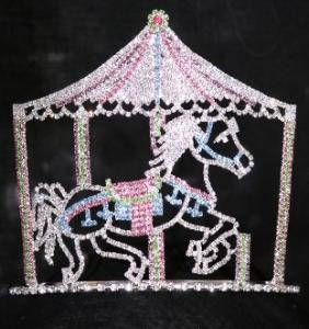 Wholesale Carrousel crowns merry go round pageant theme crowns and tiaras wholesale custom pageant crowns cheap crowns and tiaras from china suppliers
