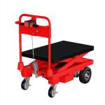 1500kg Manual Scissor Lift Table Red Hydraulic Table Lift Cart