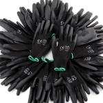 Industrial Black PU Coated Gloves Nylon Builders Grip Palm Coating Hand Gloves
