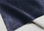 Dark Green Flocking Leather Handfeeling Anti - Mildew For Garment Jacket
