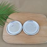 63mm Wrinkle Feeling SGS POE Dry Food Aluminum Foil Lid