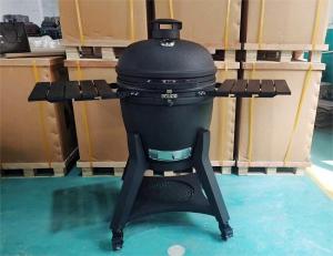 Wholesale Ceramic 22 Inch Kamado Grills BBQ Bubble Black Glaze Surface from china suppliers