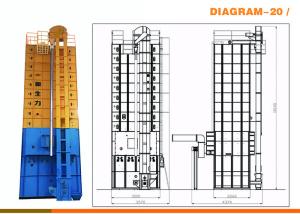 Wholesale 5HPX-20 Model Grain Dryer Machine / Grain Dryer 12.45KW In Yellow &amp; Blue Color from china suppliers
