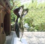 Square Garden Ornaments Statues , Abstract Metal Outdoor Garden Sculpture