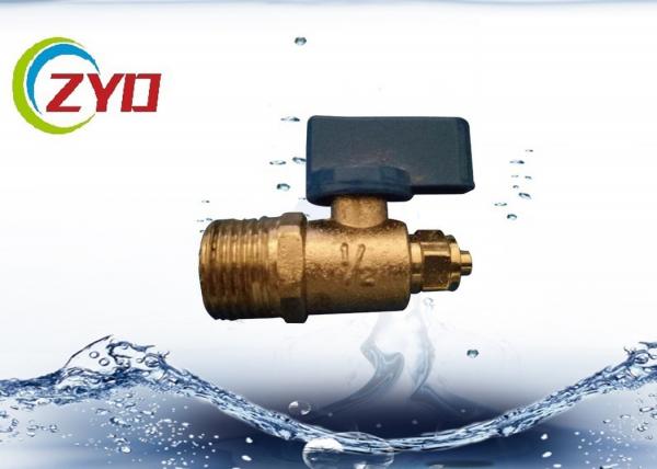 Quality Mini Brass Water Shut Off Valve , Copper Ball Valve For Water Air / Gas for sale