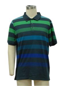 Wholesale Formal Mens Polo T Shirts Yarn Dye Stripes With Fader Colors Eco Friendly from china suppliers