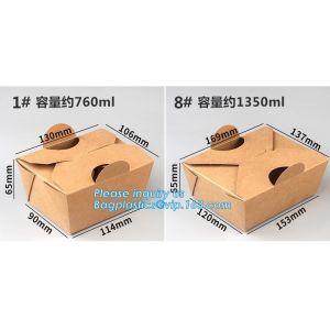 Disposable Custom Printed Food Kraft Lunch Paper Box For Food,Cardboard Paper
